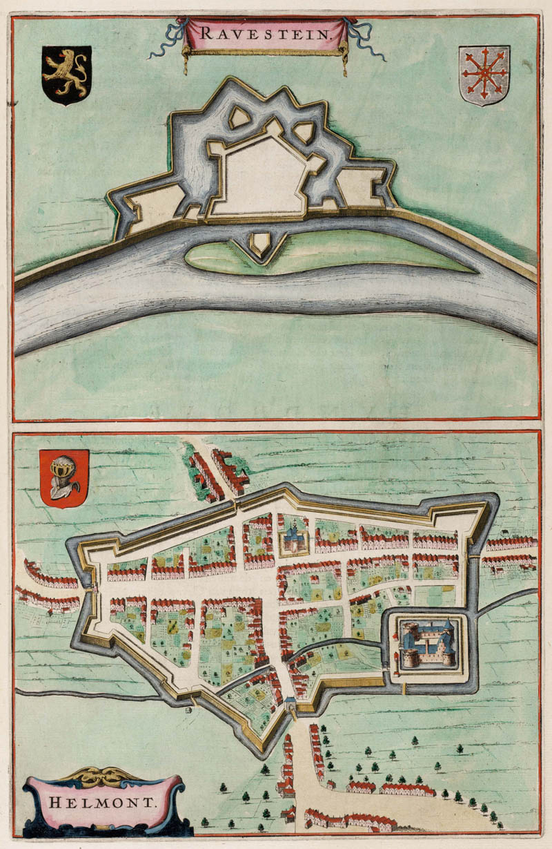 Ravestein en Helmond 1649 Blaeu